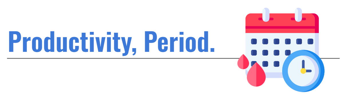 Productivity, Period. Logo